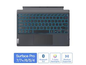 Inateck Surface Pro 7 Keyboard, Bluetooth 5.0, 7-Color Backlight, Compatible with Surface Pro 7/7+/6/5/4, KB02026 Black