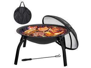 22 Inch Large Round Firepit Bowl Wood Burning Po Backyard for Outside 22 Inch Large Round Firepit Bowl Wood Burning Po Backyard for Outside