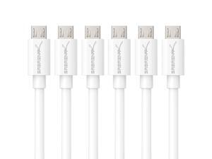 Sabrent 6-pack 22 AWG Premium 3ft Micro USB Cables High Speed USB 2.0 - White (CB-M63W) Sabrent 6-pack 22 AWG Premium 3ft Micro USB Cables High Speed USB 2.0 - White (CB-M63W)