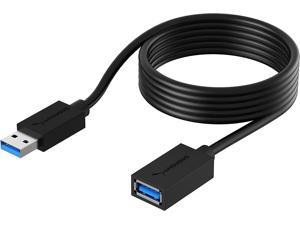 SABRENT 22AWG USB 3.0 Extension Cable - A-Male to A-Female [Black] 6 Feet (CB-3060)