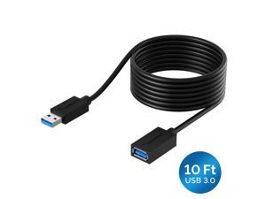 SABRENT CB-3010 10 ft. Black 22AWG USB 3.0 Extension Cable - A-Male to A-Female