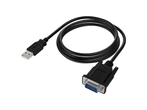 Sabrent USB 2.0 to Serial (9-Pin) DB-9 RS-232 Adapter Cable 6 ft. Cable with Thumbscrews Connectors (CB-FTDI)