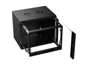 Sabrent 9U IT Wall Mount Rack Enclosure 19 Inch black Server Cabinet With Locking Glass Door and Pull-Out Drawer - Fully Assembled (CT-POWG) Sabrent 9U IT Wall Mount Rack Enclosure 19 Inch black Server Cabinet With Locking Glass Door and Pull-Out Drawer - Fully Assembled (CT-POWG)