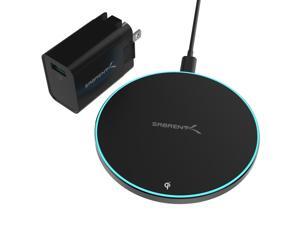 Sabrent 10W Qi Wireless Fast Charger Charging Pad, with Quick Charge 3.0 USB Wall Charger Universally Compatible with All Qi Enabled Phones (WL-QIFC-QCP1) Sabrent 10W Qi Wireless Fast Charger Charging Pad, with Quick Charge 3.0 USB Wall Charger Universally Compatible with All Qi Enabled Phones (WL-QIFC-QCP1)