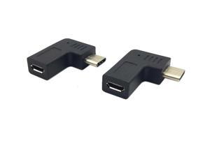 2pcs/lot Right angle 90 degree USB Type C Male to Micro USB Female Charging and Data Sync Connector Converter Adapter 2pcs/lot Right angle 90 degree USB Type C Male to Micro USB Female Charging and Data Sync Connector Converter Adapter