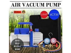 4CFM 1/3 Air Vacuum Pump, HVAC R134a R12 R22 R502 A/C Refrigeron Kits