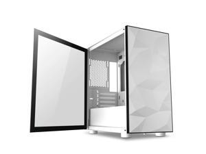 DLM21 White MATX/Mini-ITX/MicroATX Tower Computer Case Glass Open Door DLM21 White MATX/Mini-ITX/MicroATX Tower Computer Case Glass Open Door