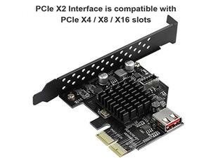 PCI-E PCI Express 4X To USB 3.1 Gen 2 (10 Gbps) 2-Port Type C Expansion Card ASM3142 Chip 15-Pin Connector For Windows/Linux PCI-E PCI Express 4X To USB 3.1 Gen 2 (10 Gbps) 2-Port Type C Expansion Card ASM3142 Chip 15-Pin Connector For Windows/Linux