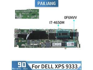 PAILIANG Laptop motherboard For DELL XPS 9333 I7-4650M Mainboard DAD13CMBAG0 0F6NVV SR16H tesed