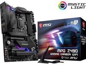 MSI MPG Z490 Gaming Carbon WiFi Gaming Motherboard (ATX, 10th Gen Intel Core, LGA 1200 Socket, DDR4, SLI/CF, Dual M.2 Slots, USB 3.2 Gen 2, Wi-Fi 6, DP/HDMI, Mystic Light RGB) MSI MPG Z490 Gaming Carbon WiFi Gaming Motherboard (ATX, 10th Gen Intel Core, LGA 1200 Socket, DDR4, SLI/CF, Dual M.2 Slots, USB 3.2 Gen 2, Wi-Fi 6, DP/HDMI, Mystic Light RGB)