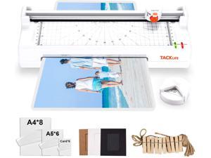 TACKLIFE Laminator, A4 A5 A6 A7 Hot & Cold Laminator with Paper Controller, 4 in 1 Laminator for Home Office, Speed 330mm, 2 Rollers, ABS, Corner Rounder, Cutter, 20 Laminator Pouches,  MTL02