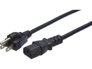 Ama Basics Computer Monitor TV Replacement Power Cord  3Foot Black