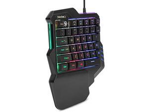 ENHANCE Gaming Keypad One Handed Keyboard Mini Gaming Keyboard- 7 Color LED Backlit, Programmable Keys, Ergonomic Wrist Pad and Braided USB Cable - Great for Esports FPS & Action Games ENHANCE Gaming Keypad One Handed Keyboard Mini Gaming Keyboard- 7 Color LED Backlit, Programmable Keys, Ergonomic Wrist Pad and Braided USB Cable - Great for Esports FPS & Action Games