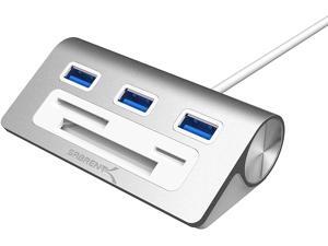 Sabrent Premium 3 Port Aluminum USB 3.0 Hub with Multi-in-1 Card Reader (12" Cable) for iMac, All MacBooks, Mac Mini, or Any PC (HB-MACR) Sabrent Premium 3 Port Aluminum USB 3.0 Hub with Multi-in-1 Card Reader (12" Cable) for iMac, All MacBooks, Mac Mini, or Any PC (HB-MACR)