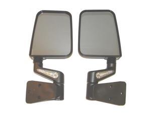 Door Mirror Kit, LED Turn Signals, Heated, Black; 87-02 Wrangler YJ/TJ Door Mirror Kit, LED Turn Signals, Heated, Black; 87-02 Wrangler YJ/TJ