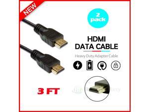 2 PACK ULTRA HDMI CABLE 2.0 HDTV UHD Ethernet 4K x 2K 3D Audio Return 3FT