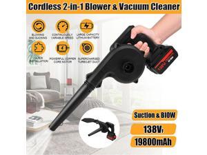 2in1 Electric Cordless Leaf Blower Vacuum Dust Cleaner Sweeper w/BatteryCharger
