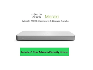Cisco Meraki MX68 Router Security Appliance Includes 1 Year Security License Cisco Meraki MX68 Router Security Appliance Includes 1 Year Security License