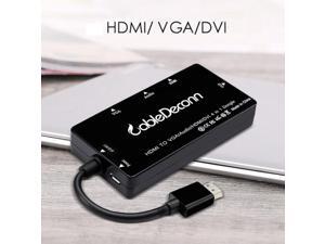 Cabledeconn 4 in 1 Display Converter Micro USB to HDMI VGA DVI HD TV Port video cable for TV, projector, display with HDMI port Cabledeconn 4 in 1 Display Converter Micro USB to HDMI VGA DVI HD TV Port video cable for TV, projector, display with HDMI port