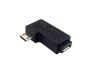 DOBACNER 90 Degree Left Angled Micro USB 5Pin Male to Female Adapter Connector