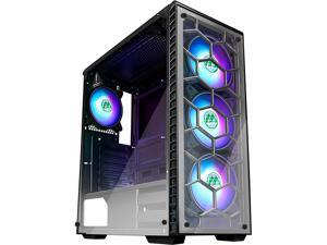 MUSETEX ATX Mid Tower Gaming Computer Case 4 RGB LED Fans,Up to 6 Fans, 2 Translucent Tempered Glass Panels USB 3.0 Port,Cable Management/Airflow, Gaming Style Window Case (903N4) MUSETEX ATX Mid Tower Gaming Computer Case 4 RGB LED Fans,Up to 6 Fans, 2 Translucent Tempered Glass Panels USB 3.0 Port,Cable Management/Airflow, Gaming Style Window Case (903N4)