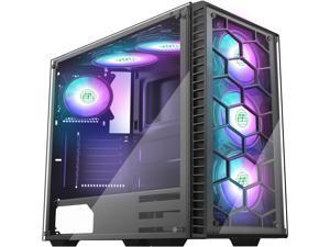 MUSETEX ATX Mid Tower Gaming Computer Case 6 RGB LED Fans 2 Translucent Tempered Glass Panels USB 3.0 Port,Cable Management/Airflow, Gaming Style Window Case (903N6) MUSETEX ATX Mid Tower Gaming Computer Case 6 RGB LED Fans 2 Translucent Tempered Glass Panels USB 3.0 Port,Cable Management/Airflow, Gaming Style Window Case (903N6)