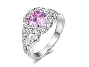 Exquisite Wedding Rings Art Deco Vintage 925 Sterling Silver Promise Anniversary Ring 1.25 Ct Fancy Pink Created Diamond8/XFR8254 Exquisite Wedding Rings Art Deco Vintage 925 Sterling Silver Promise Anniversary Ring 1.25 Ct Fancy Pink Created Diamond8/XFR8254