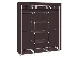 Heavy Duty Closet Wardrobe Clothes Rack Shelf Storage Holder with Metal Shelves Heavy Duty Closet Wardrobe Clothes Rack Shelf Storage Holder with Metal Shelves
