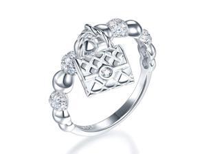 Exquisite Women Wedding Rings Solid 925 Sterling Silver Band Ring Dangle Purse New Style Design FashionXFR8273/6 Exquisite Women Wedding Rings Solid 925 Sterling Silver Band Ring Dangle Purse New Style Design FashionXFR8273/6