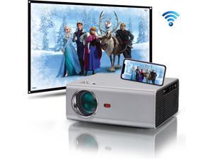 Portable Projector, WiFi Projectors with Bluetooth, Side Projection and 130” Display Supported, 1080P 4K Compatible with Phone, PC, TV Stick, PS4, HDMI / USB/ VGA/ AV, for Home Theater Gaming Sports Portable Projector, WiFi Projectors with Bluetooth, Side Projection and 130” Display Supported, 1080P 4K Compatible with Phone, PC, TV Stick, PS4, HDMI / USB/ VGA/ AV, for Home Theater Gaming Sports