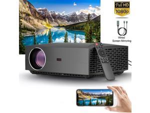 1080P Home Theater Projector, 4200 Lumen LED Video Projector 4K Supported, 300" Display and 25x Digital Zoom, with HDMI, USB, SPDIF, Compatible Smartphone TV Stick PS3/4 DVD USB
