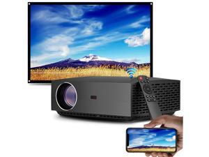 1080P Native WiFi Projector, 4200 Lumens LED Android Bluetooth Video Projector, Support 4K 300" Display, with HDMI, USB, SPDIF, Compatible with TV Stick PS3/4 DVD USB, for Home Office Outdoor