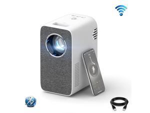 1080P Native Portable WiFi Projector, 4500 Lumens Wireless Home Theater Projector with Screen Mirroring & Casting, Upright Design & Bluetooth Speaker Mode