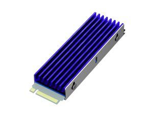 GLOTRENDS M.2 Heatsink PS5 Installation for Large Capacity (1T/2T/4T) 2280 M.2 PCIe NVMe SSD with Double-Sided Flash Chip, 0.24inch(6mm) Thick Aluminum Body Blue Color