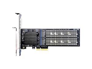 GLOTRENDS Dual M.2 PCIe NVMe Adapter, Support 2 x M.2 PCIe 3.0 SSD, No PCIe Bifurcation Required, PCI Express 3.0 X4 Card (PA20)