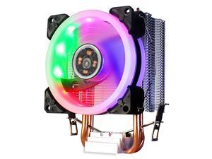 GLOTRENDS CPU Cooler for Intel CPU, 2 Heat Pipes, TDP 95W, 4 PIN 92mm PWM Fan, Compatible with LGA 1700/1200/1156/1155/1151/1150/775 Socket