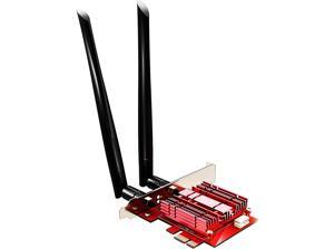 GLOTRENDS AX210 WiFi6E PCIE Wireless Adapter Network Card, Three Band Total Speed 5400Mbps, BT 5.2, Windows 10/11 (64 bit) Compatibility