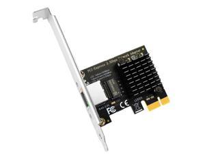 GLOTRENDS 2.5G PCI-E NIC Ethernet Network Card for PC, RTL8125BG Chip, PCI-Express X1, RJ45 LAN Port, Compatible with Windows Server /Linux/VMware