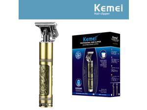 Kemei Rechargeable Hair Clipper Barber Professional Hair Trimmer For Men Razor Blade Bordless Shaping Trimmer Clipper Machine