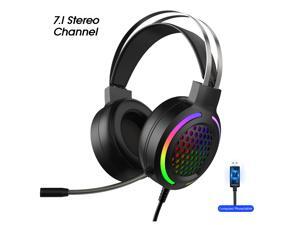 Gaming Headset Earphone Wired Gamer Headphone 7.1 Surround Stereo Sound Headsets with Mic LED light for PC Gamer (USB Plug) Gaming Headset Earphone Wired Gamer Headphone 7.1 Surround Stereo Sound Headsets with Mic LED light for PC Gamer (USB Plug)