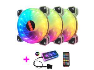 COOLMOON Universal RGB LED Case Fans Kit 120mm with Remote Controller Fan Hub and Extension Quiet Edition High Airflow Adjustable Colorful PC Chassis fan Cooling with Coolers Radiators System COOLMOON Universal RGB LED Case Fans Kit 120mm with Remote Controller Fan Hub and Extension Quiet Edition High Airflow Adjustable Colorful PC Chassis fan Cooling with Coolers Radiators System