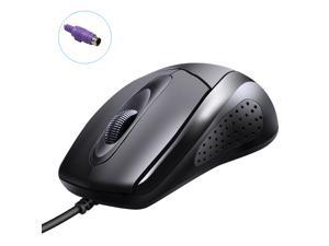 PS/2 Plug Classic Wired Mouse 1200 DPI Adjustable Ergonomic Design Mice For Office And Game