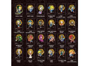 24 Full Set ZELDA BREATH OF THE WILD NFC PVC TAG Mini Size Card for NS Nintendo Switch Wii U WOLF LINK Young Link Awaking Link 30th Series Wild Series SSB Series Champion Series HandDraw Version