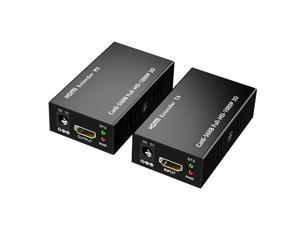 1080P HDMI Extender In-Line Transmitter/Receiver over Dual Cat5/Cat6 Extender Kit for Video/Audio,1920x1080 (1080p) @ 60Hz HDMI to rj45 60m/196ft Max Signal Amplifier 1080P HDMI Extender In-Line Transmitter/Receiver over Dual Cat5/Cat6 Extender Kit for Video/Audio,1920x1080 (1080p) @ 60Hz HDMI to rj45 60m/196ft Max Signal Amplifier