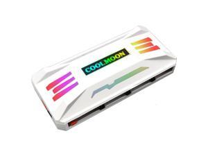 P-ARGB Universel COOLMOON RGB Controller 4Pin PWM+5V 3Pin ARGB Cooling Fan Smart Intelligent Remote Control for PC Case Chassis Fan Magnetic Installation P-ARGB Universel COOLMOON RGB Controller 4Pin PWM+5V 3Pin ARGB Cooling Fan Smart Intelligent Remote Control for PC Case Chassis Fan Magnetic Installation