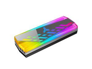 JONSBO 5V 3Pin ARGB M.2 2280 SSD Heatsink Addressable RGB Aluminum Alloy Heat Sink Cooler with Thermal Pads for NGFF M2 Solid State Drive JONSBO 5V 3Pin ARGB M.2 2280 SSD Heatsink Addressable RGB Aluminum Alloy Heat Sink Cooler with Thermal Pads for NGFF M2 Solid State Drive