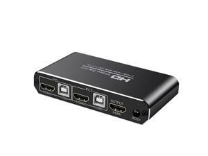 Ultra HD 4K HDMI USB KVM Switch for 2 Ports PC Sharing Keyboard Mouse Hotkey Printer Monitor EDID Plug And Paly Out USB Box Video Display Switcher Splitter Ultra HD 4K HDMI USB KVM Switch for 2 Ports PC Sharing Keyboard Mouse Hotkey Printer Monitor EDID Plug And Paly Out USB Box Video Display Switcher Splitter