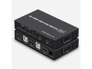 2 Ports HDMI KVM Switch USB HDMI KVM Switcher 4Kx2K@30Hz HDMI 1.4 for 2 Computer host sharing Monitor Mouse Keyboard Hub USB Device for PC Laptop Win7 Win10 MAC 2 Ports HDMI KVM Switch USB HDMI KVM Switcher 4Kx2K@30Hz HDMI 1.4 for 2 Computer host sharing Monitor Mouse Keyboard Hub USB Device for PC Laptop Win7 Win10 MAC