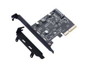 PCI-Express 4X to USB 3.1 Gen 2 (10 Gbps) 2-Port Type C Expansion Card Asmedia ASM3142 Chipset SATA 15Pin Connector Add On Card for Windows 7/8/10/Linux/MAC OS 10.14 – PCI Express USB C Card PCI-Express 4X to USB 3.1 Gen 2 (10 Gbps) 2-Port Type C Expansion Card Asmedia ASM3142 Chipset SATA 15Pin Connector Add On Card for Windows 7/8/10/Linux/MAC OS 10.14 – PCI Express USB C Card