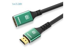 1m/3.28ft 2m/6.56ft 8K HDMI Extension Cable 8K@60Hz 4K@60Hz HDMI 2.1 Extender Cable 48Gbps HDMI Male to Female Cable for PS4 HDMI Switch